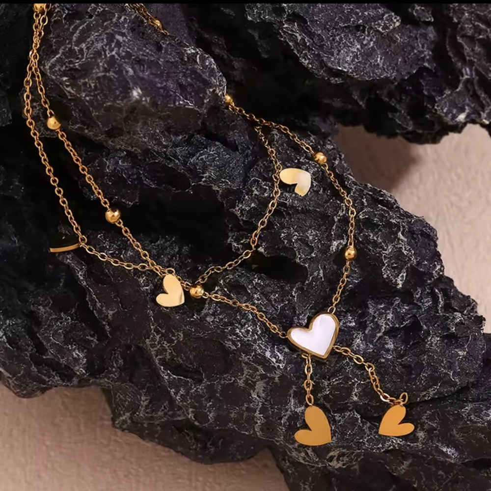 Heart-shaped White Beige Tassel Anklet Gold 18K

Stainless Steel Anklet
